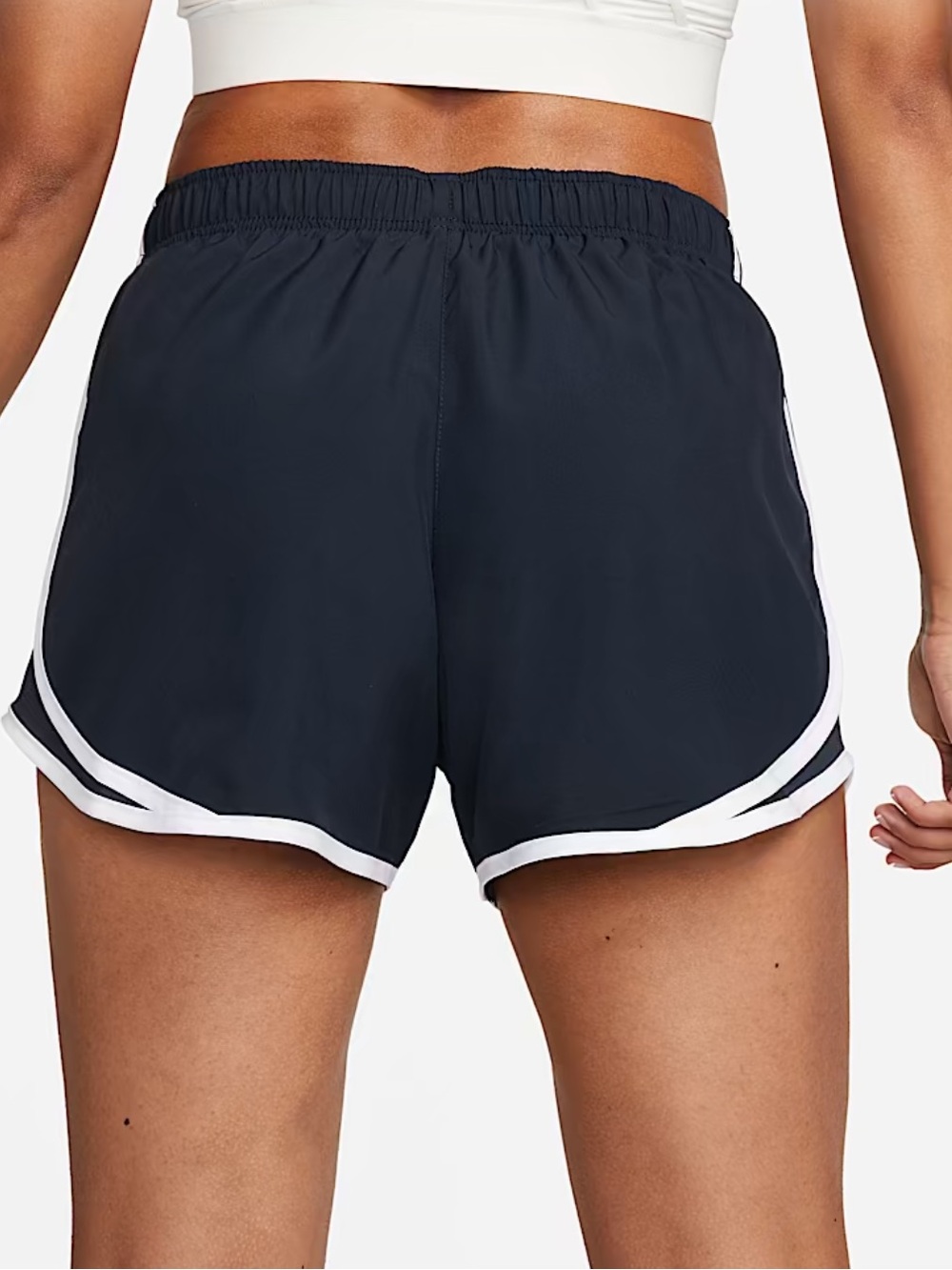 Nike Women's Tempo Dri-FIT Running Shorts Size Medium Black White with Briefs